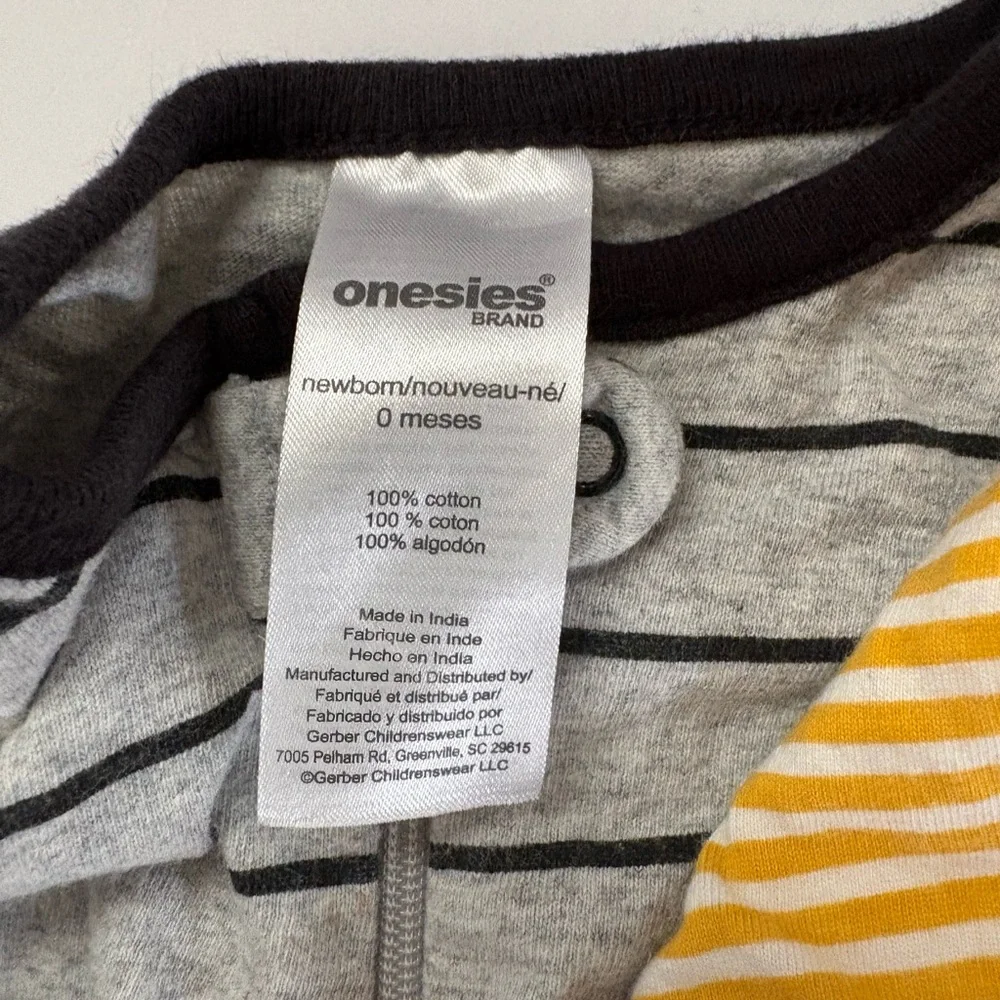 Cozy Kids Footies Set in Gray, Yellow, and White